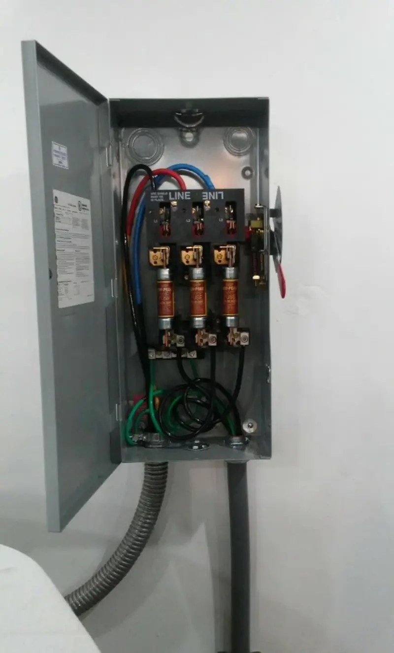 Three-phase disconnect switch installed for Electrical Wiring & Rewiring in Palm Springs